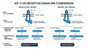 IGF-1 LR3 growth factor analog research infographic, Next Level Pharm