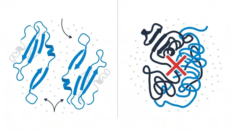 Two lab vials containing reconstituted research peptides, illustrating the concept of peptide compatibility mixing.