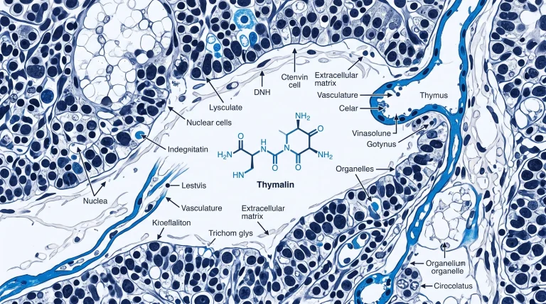 Molecular structure of Thymalin, a dipeptide thymic bioregulator.