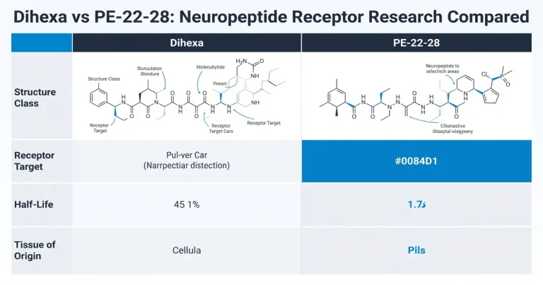 Dihexa vs PE-22-28: Neuropeptide Receptor Research Compared