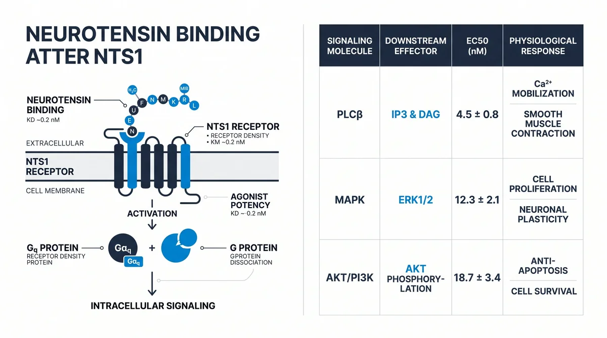 Neurotensin NTS1 receptor research pathway infographic
