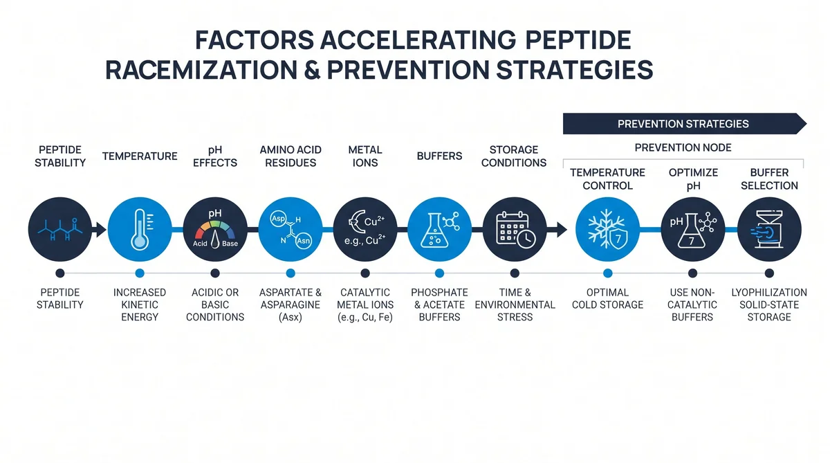Peptide Racemization Research: Stereoinversion Studies — research infographic