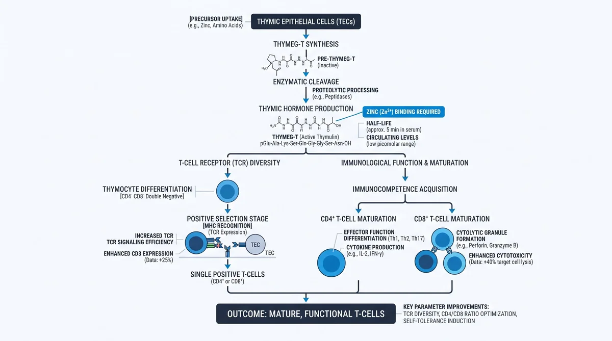 Thymulin Peptide Research: FTS Thymic Serum Factor — research infographic