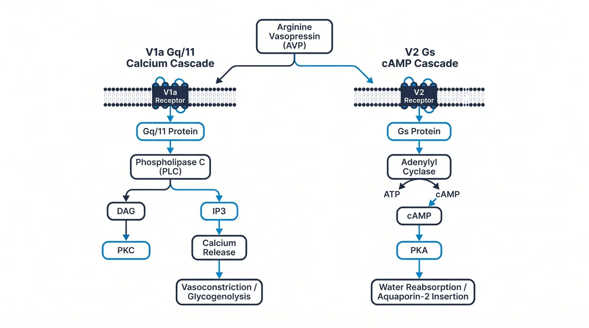 Vasopressin Peptide Research: AVP Receptor Mechanism — research infographic