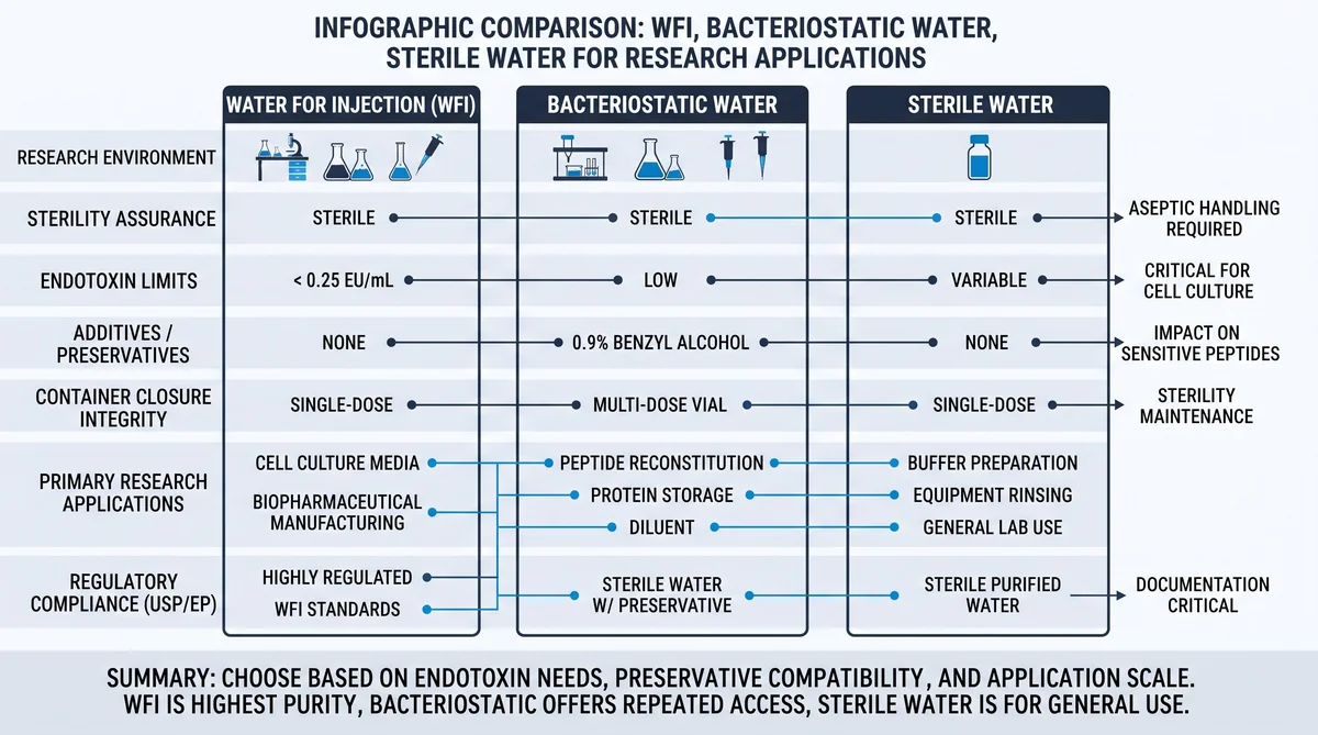 Water for Injection Peptide Research: WFI Standards — research infographic